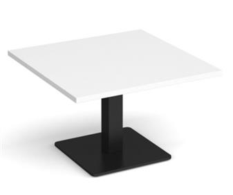 Square Coffee Table - Black Base & White Top