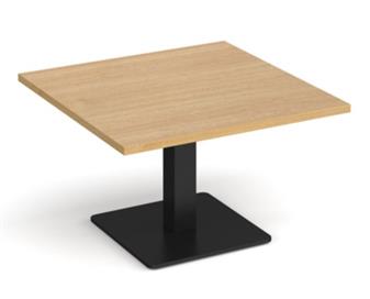Square Coffee Table - Black Base & Oak Top
