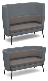 Tara Low Back  Double & High Back Double Seater - Dual Fabric 