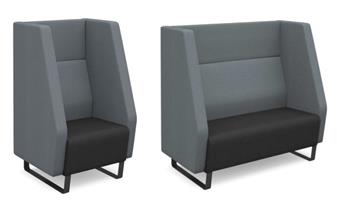 Encore High Back Soft Seating Single & Two Seater - Metal Feet