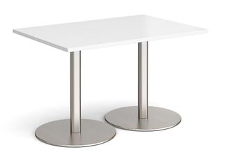 White Top & Brushed Steel Frame