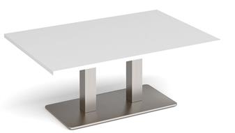 White Top Brushed Steel Frame