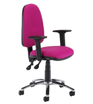 Classic Operator Plus High Back Chair Adjustable Arms Optional Polished Aluminium Base