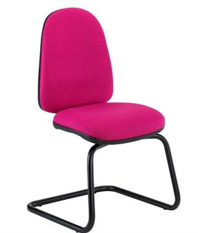 Classic High Back Visitor Chair Standard Black Frame No Arms