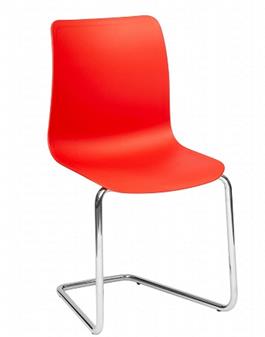 Remy Cantilever Chair - Red Poly Seat 