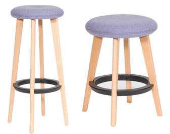 Gem Woodens Stools + Upholstered Seat Pad