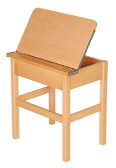 Single Locker Desks - Wooden Flip Top Lid 
