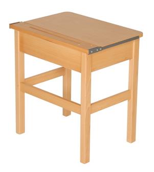 Single Locker Desks - Wooden Flip Top Lid 