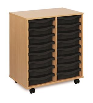 Wooden 24 Single Tray Storage Mobile