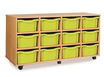 Wooden 18 Deep Tray Storage Static