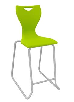 EN Classic Skid Base Poly High Chair Lime Green