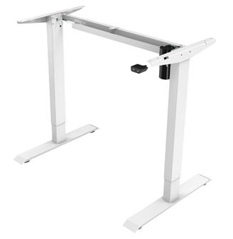 Single Motor Electric Sit Stand Desk Frame - White