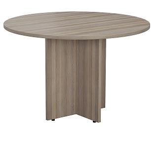 Round Meeting Table Grey Oak