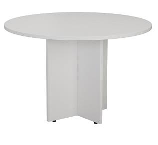 Round Meeting Table White
