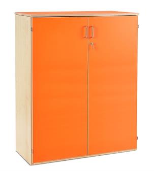 Bubblegum Cupboard MAP1250C 1 x Fixed Centre Shelf & 2 Adjustable Shelves Tangerine