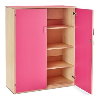 Bubblegum Cupboard MAP1250C 1 x Fixed Centre Shelf & 2 Adjustable Shelves Pink