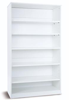Premium White Static Bookcase 1800mm High