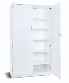 Premium Storage Cupboard 1 Fixed Shelf + 4 Adjustable Shelves - White