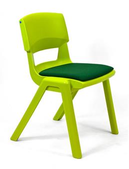 Lime Zest Chair With Green Upholstered Seat Pad