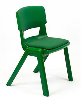 Forest Green Chair With Green Upholstered Seat Pad