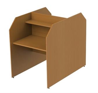 Study Carrel - Straight Edges - Double Sided Starter Unit