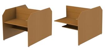Wide Study Carrel - Double Sided - Starter Unit & Add-On Unit