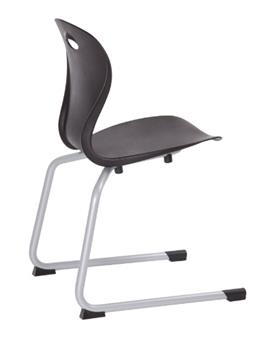 Lotus Cantilever Chair - Traffic Black - Side View