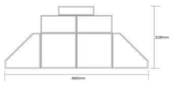Arena Modular Stage - Set 2 - Overall Dimensions