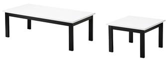 Paladin Coffee Tables White Top & Black Tubular Frame