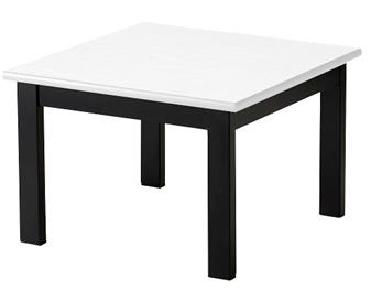 Paladin Coffee Square Table White Top & Black Tubular Frame