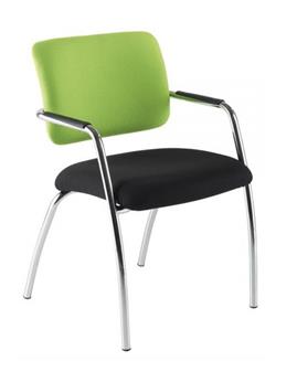 Venus 4 Leg Chair Half Back - Dual Upholstery