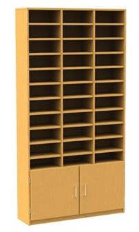 33 Space Pigeon Hole Unit With Cupboard