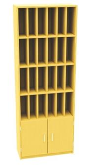 Post Room Pigeon Hole Shelving Unit - 24 Spaces
