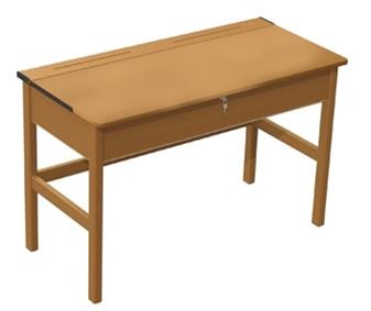 Beech Wooden Teacher Locker Desk