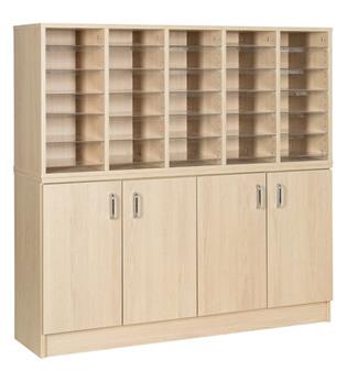 30 Shelf Pigeon Hole With Cupboard Unit