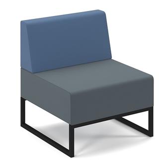 Alve Single Seat With Back - (Elapse Grey Seat & Range Blue Back)