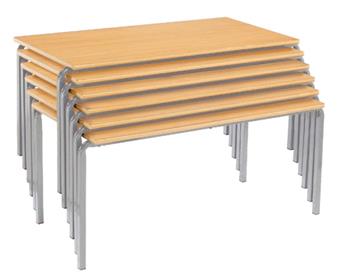 Fast Track 1100 x 550 Primary Tables - Beech Top - Stacking