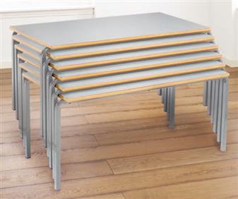 Fast Track 1100 x 550 Primary Tables - Grey Top - Stacking