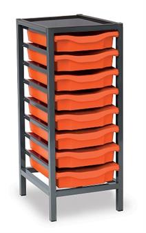 Low Charcoal Single Column - Tangerine Trays
