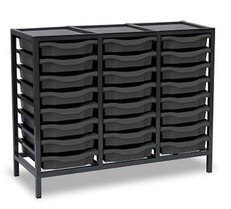 Low Charcoal Triple Column - Charcoal  Trays