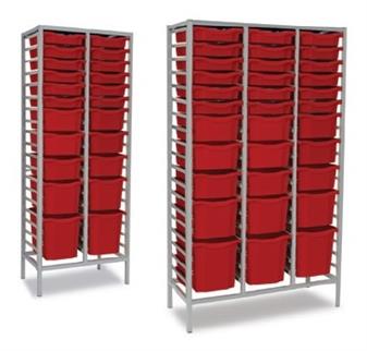 Tall Height Grey Frame Combination Plastic Storage - 22 Tray & 33 Tray
