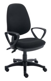 CK-X Operator Chair With Fixed Arms - Black