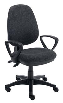 CK-X Operator Chair With Fixed Arms - Charcoal