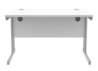 Primus 1200w x 800d Desk - White With Silver Legs