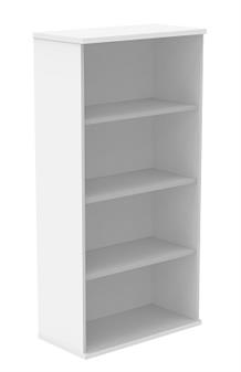 Primus 1592mm High Bookcase - White