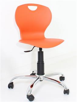 EVO Student ICT Chair - Flame - Chrome Base