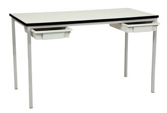 Rectangular Classroom Table With Tray Drawers - PVC Edge