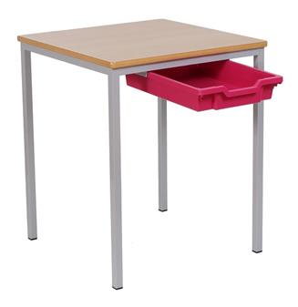 Square Classroom Table With Tray Drawer - MDF Edge