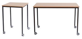 Classroom Tables With Castors - Square & Rectangular - MDF EDge