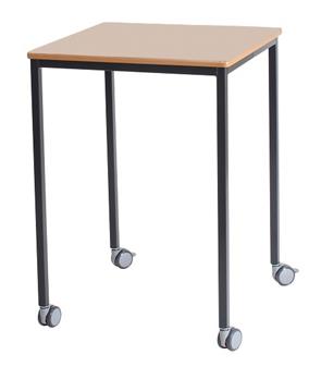 Square Table With Castors - MDF Edge